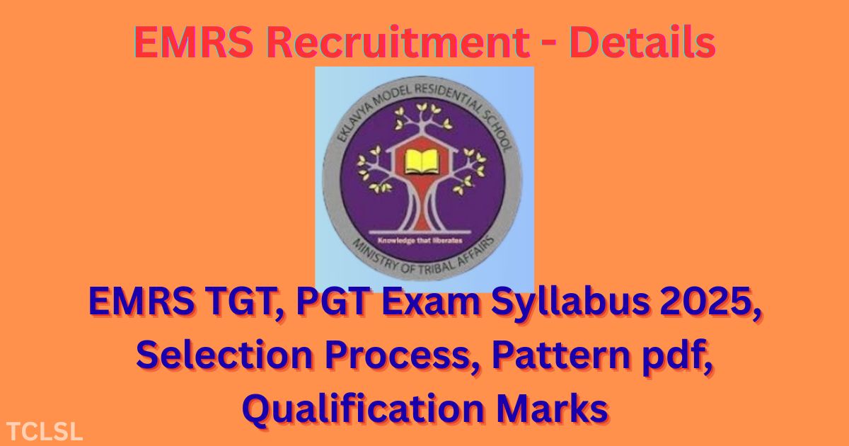 EMRS TGT PGT Syllabus
